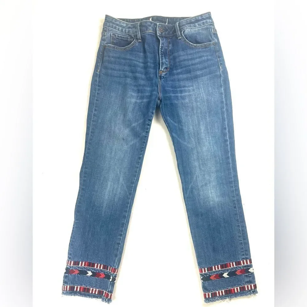 Driftwood Collette Embroidered Crop Jeans - Picture 2 of 10